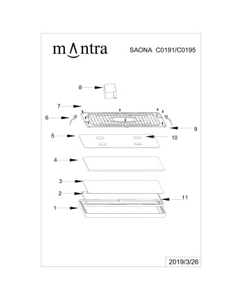 SAONA * DOWNLIGHT LED CUADRADO - 12W - 4000K